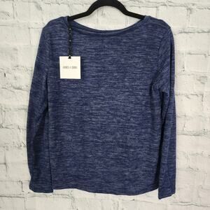 Agnes And Dora cross over sweater Sz S long sleeve blue A20